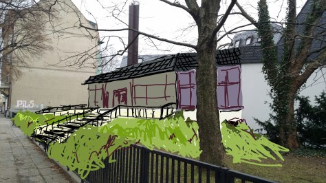 Pfahlhaus Leipzig Skizze 02